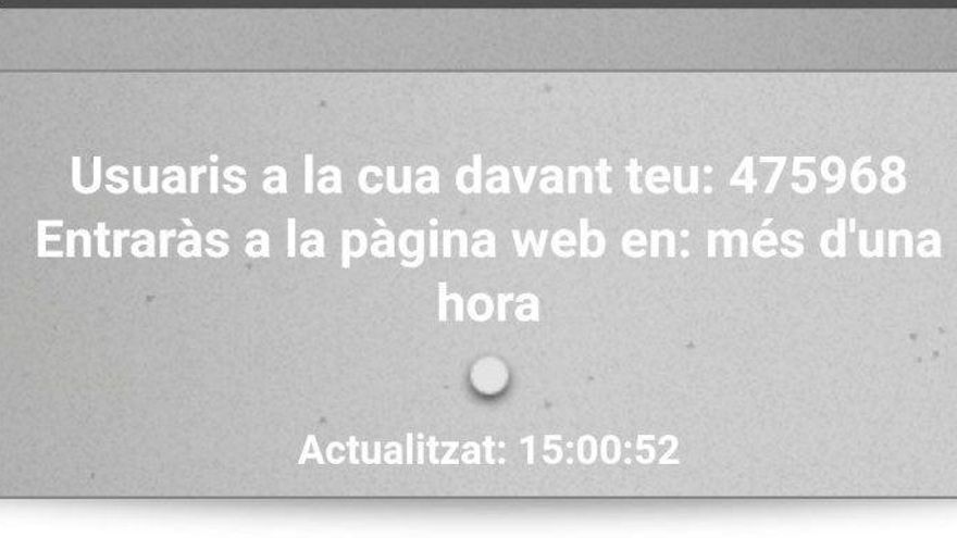 La espera para descargar el certificado era de más de una hora
