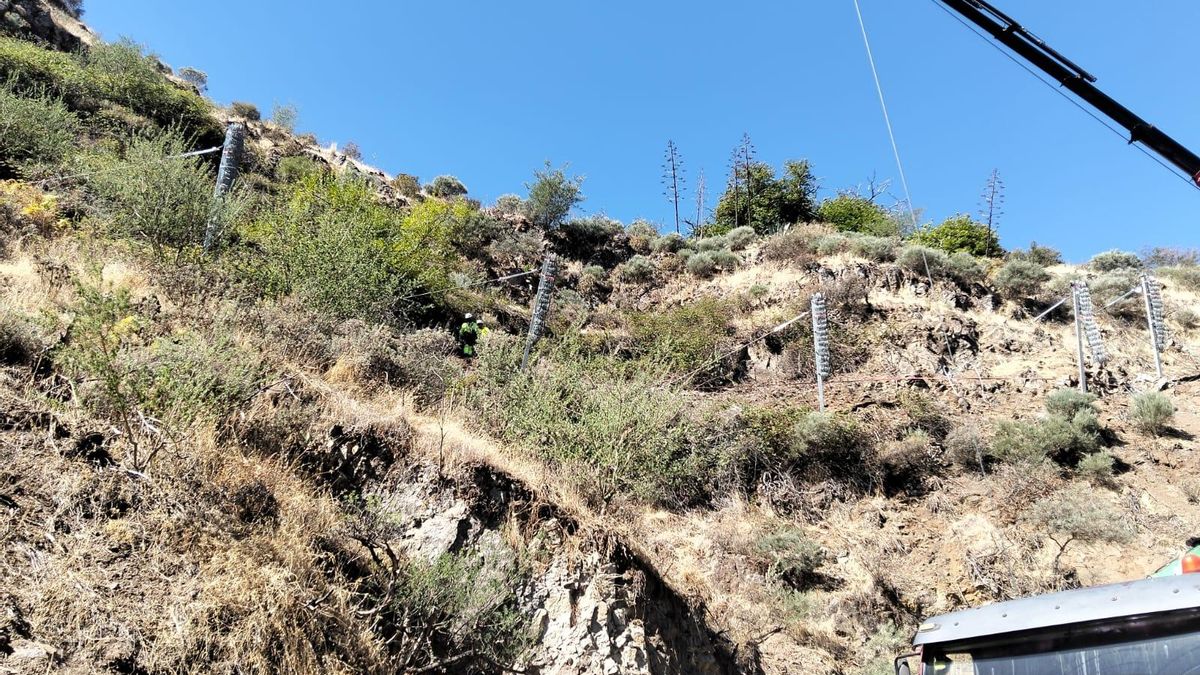 Cerrado temporalmente el acceso por carretera a la Cruz de Tejeda