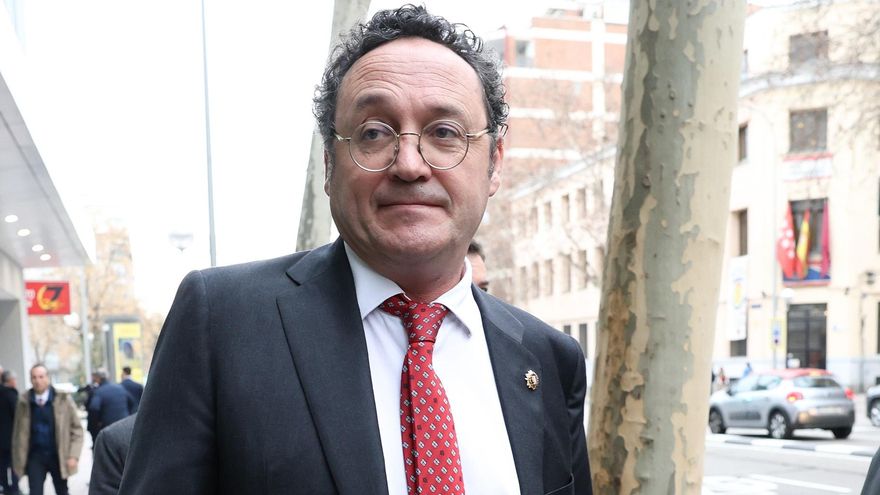 Archivo - El fiscal general del Estado, Álvaro García Ortiz, a su llegada a la inauguración de la nueva sede del Colegio de Registradores de España, a 8 de febrero de 2024, en Madrid (España).