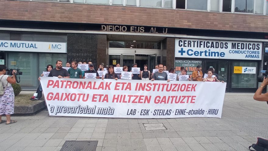 Los sindicatos vascos exigen medidas contra el "trabajo que mata" y piden cerco a la precariedad y a la subcontratación
