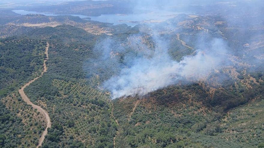 El Infoca da por extinguido el incendio forestal en Adamuz