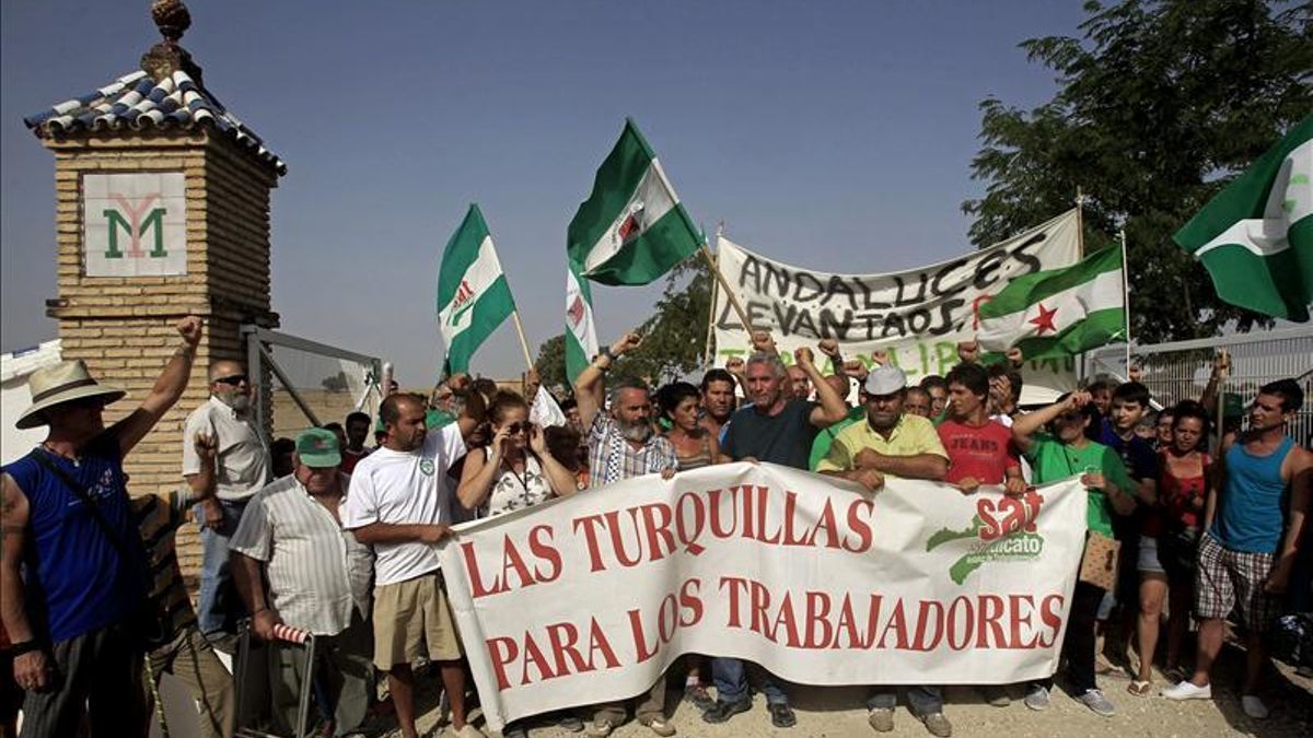 Los jornaleros del SAT pasarán la noche en la puerta de "Las Turquillas"