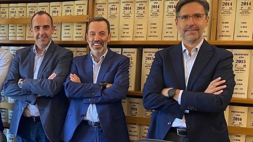 De izquiera a derecha, Ricardo Sáez, director general de SITRA, Ruperto Unzué, socio de Suma y Sergio Fernández, socio de Suma