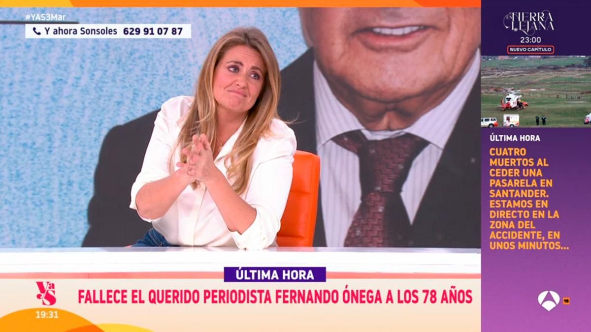 'Y ahora Sonsoles' informa sobre la muerte de Fernando Ónega