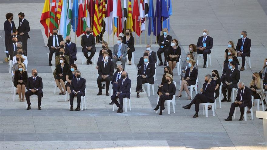 Acto de homenaje a las víctimas de la COVID-19 celebrado en Madrid