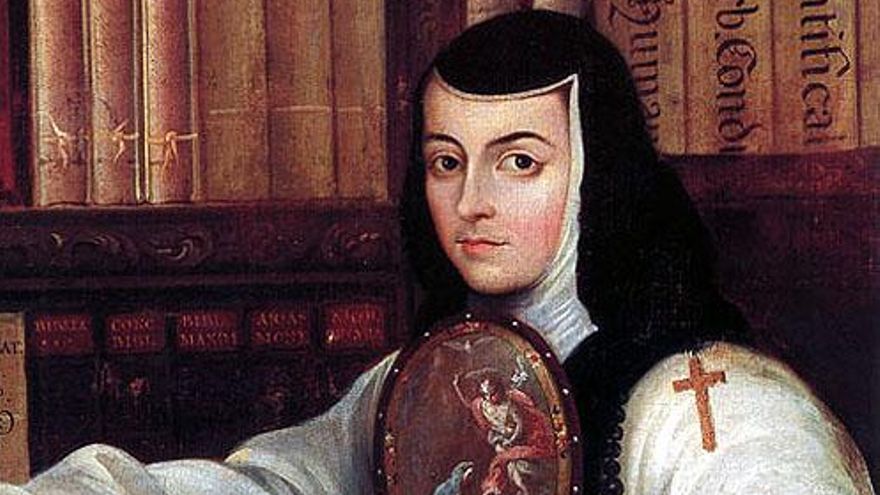Sor Juana Inés de la Cruz en un cuadro de Miguel Cabrera