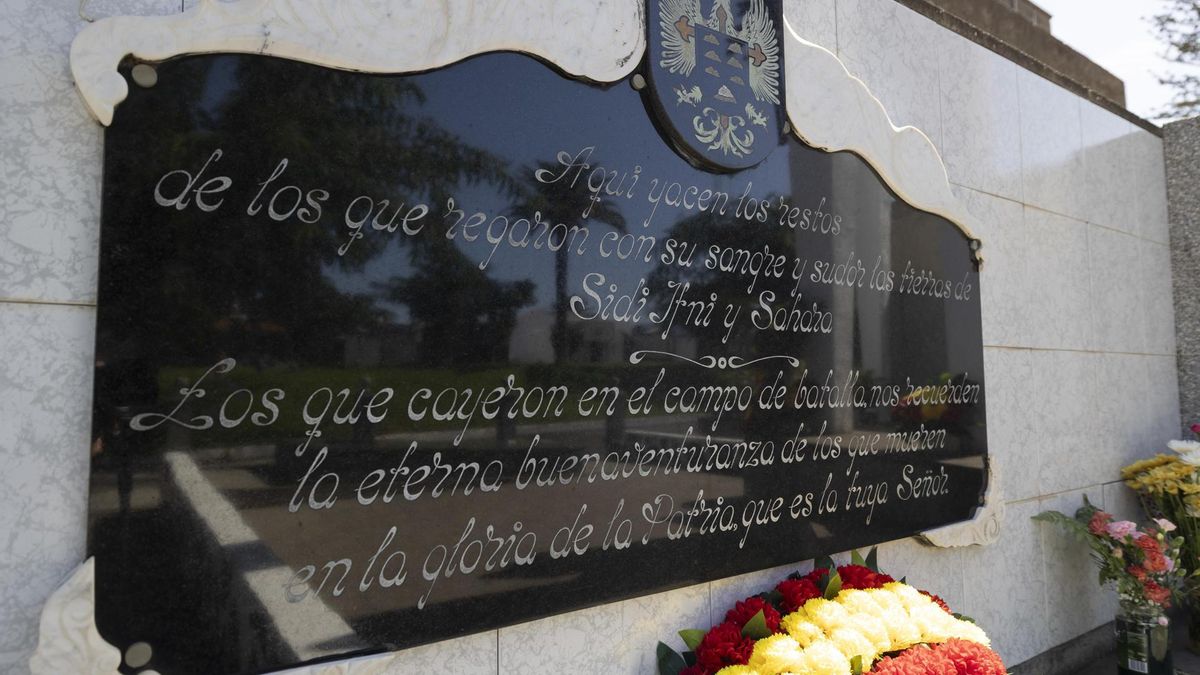 Vista del panteón del cementerio de San Lázaro, en Las Palmas de Gran Canaria, que recuerda a los militares españoles fallecidos en el Sáhara.