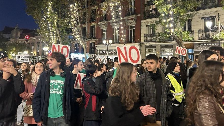 Manifestación en defensa de las universidades públicas en Madrid.