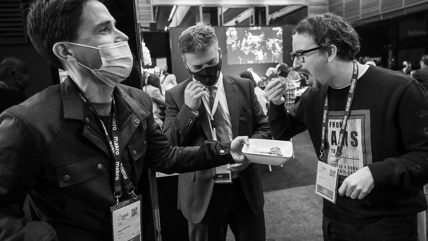 Virgilio Martínez y Paco Morales con Javier Parrilla.