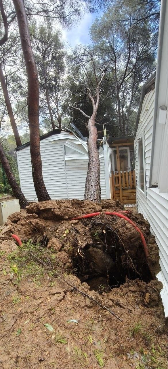 Daños en un camping de Tarragona
