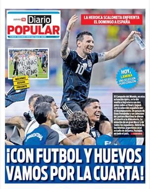Hermosa mañana, ¿verdad? La Selección Argentina lo hizo otra vez: las tapas de los diarios se rinden ante la Scaloneta finalista