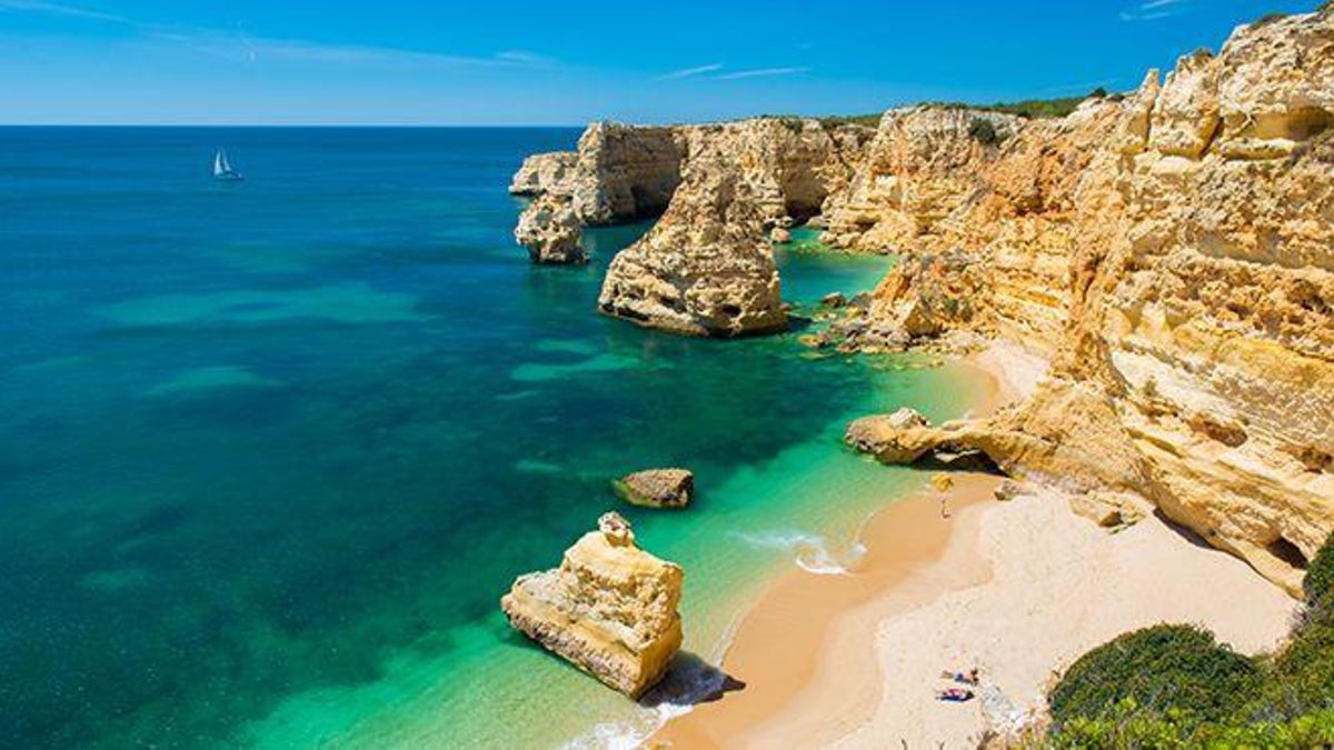 Praia da Marinha, el punto de inicio.