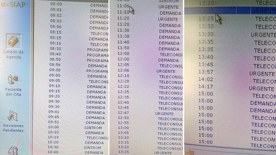 La agenda de Mar Martínez en el centro de salud Ciudad Real 2