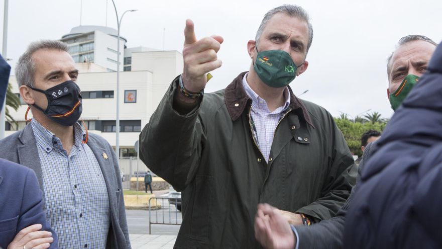 El portavoz de Vox en el Ayuntamiento de Madrid, Javier Ortega Smith, en un acto en Melilla.