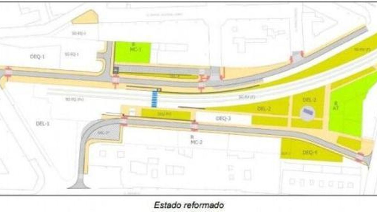 Plano de las Nuevas Calles del entorno de la Estación de Matallana Feve y Espacio Vías