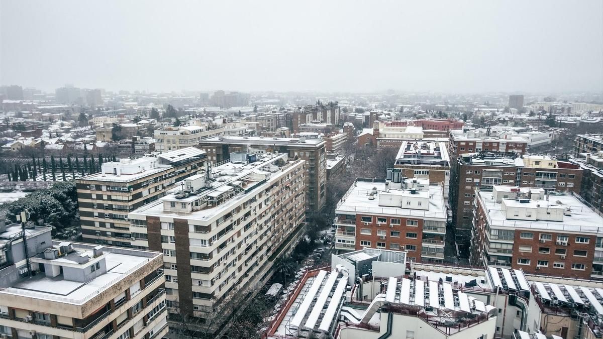 Madrid durante el temporal, a 28 de enero de 2026.