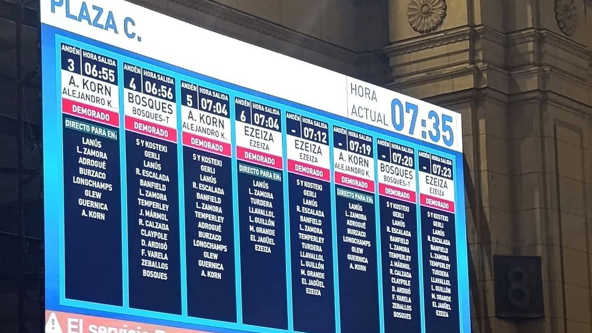 Una falla técnica genera caos en Constitución: no llegan ni salen trenes de la línea Roca
