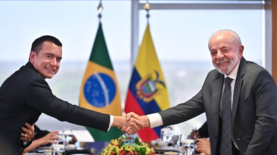 Noboa minimiza las diferencias ideológicas con Lula e insta a trabajar por la integración