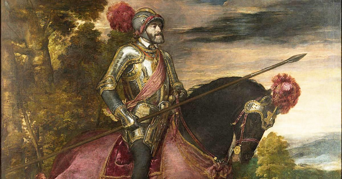 Emperador Carlos V de Alemania vencedor en la batalla de Mühlberg (1548).