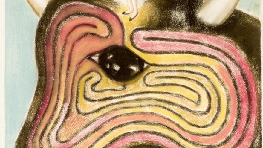 Detalle de la obra del italiano Francesco Clemente para la temporada 2004.