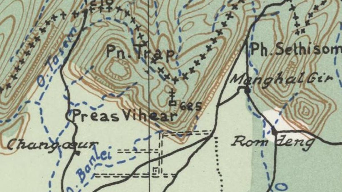 Dangrek - Comisión de Límites entre Indochina y Siam.
