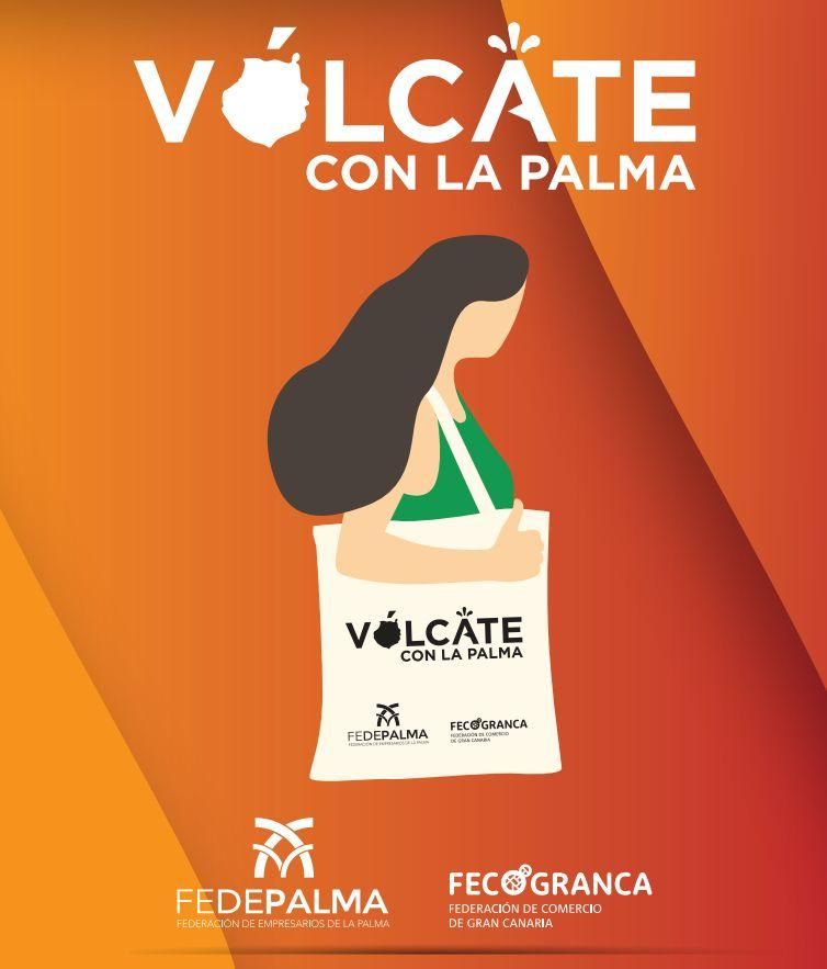 Cartel de la campala 'Vólcante con La Palma'.