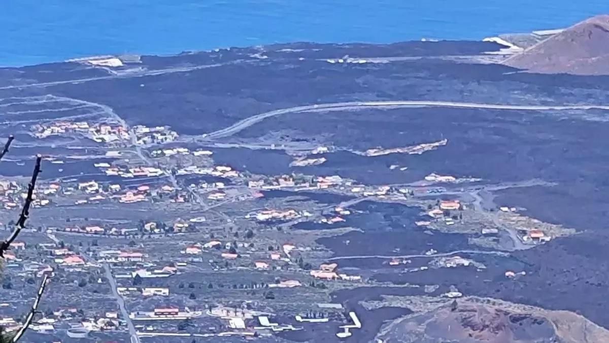 Imagen de archivo de una parte de la zona afectada por las coladas del volcán Tajogaite.