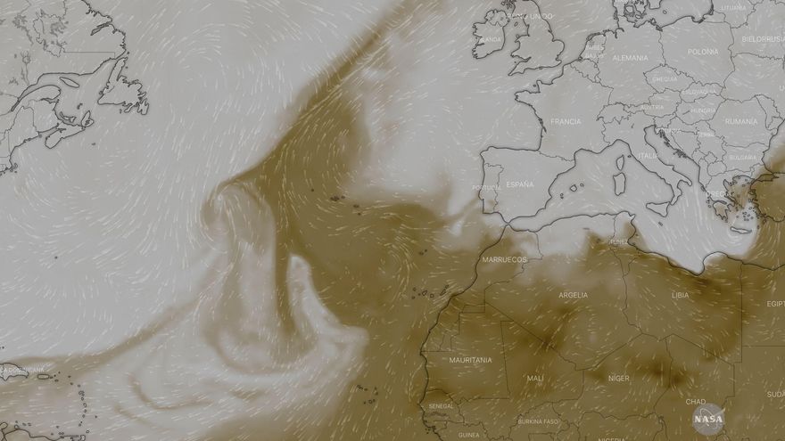 Calima prevista para este miércoles. / FOTO: WINDY.COM