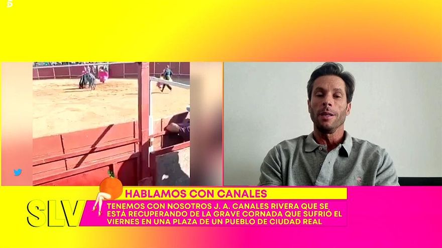 Canales Rivera reaparece en 'Sálvame' tras su cogida: "Cuando uno se pone delante de los toros es lo normal"