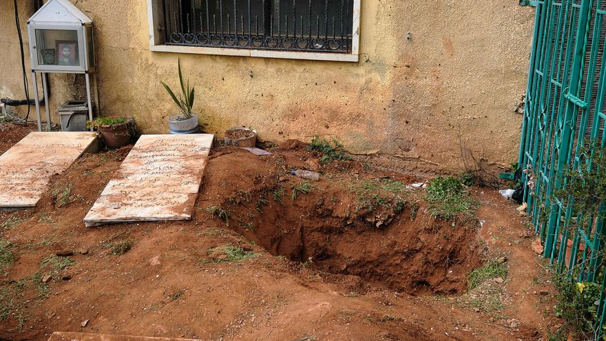 El supuesto lugar donde los soldados israelíes excavaron en el pueblo de Nabi Chit en busca de los restos del piloto israelí Ron Arad, en paradero desconocido desde 1986.