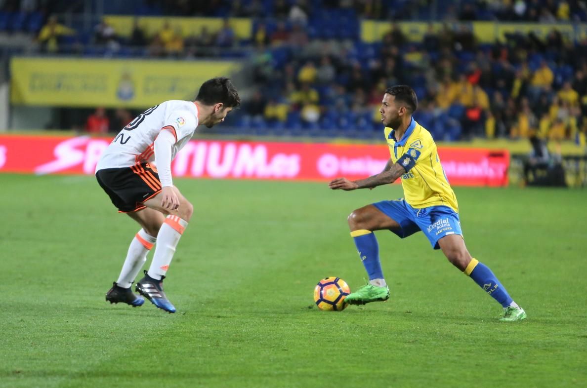 Imagen del encuentro entre la UD Las Palmas y el Valencia CF. Alejandro Ramos.