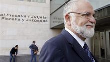 El expresidente de las Corts Valencianes, Juan Cotino, en la Ciudad de la Justicia de Valencia