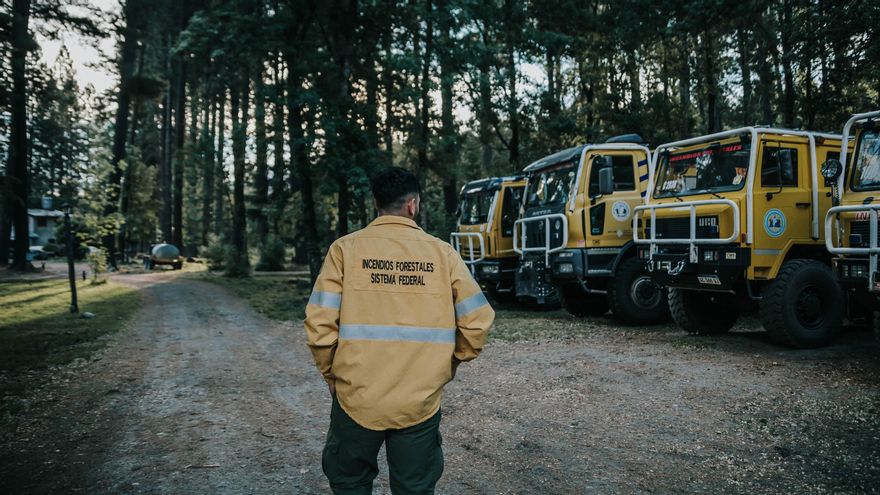 Marcelo Llacer, uno de los brigadistas que enfrentó el fuego.