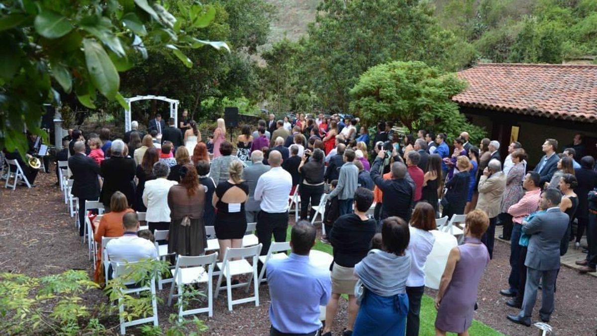 Celebración de una boda en La Reserva Natural Especial de Los Tilos de Moya