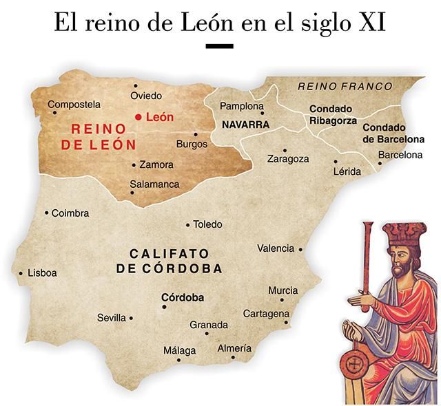 La extensión del 'Regnum Legionensis' en torno al Año Mil.