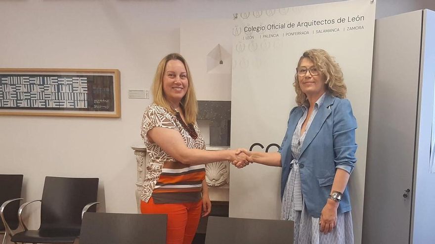 El Colegio de Arquitectos de León y Promonumenta bendicen su colaboración con un convenio en pro del patrimonio