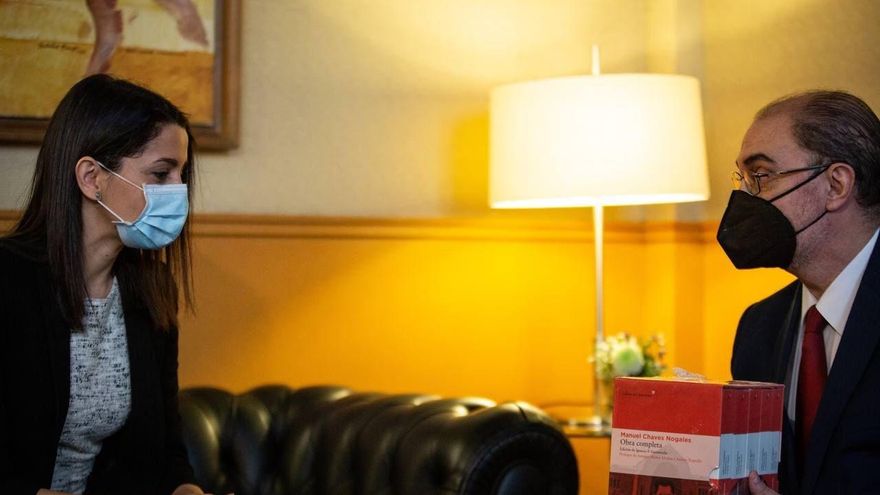 Inés Arrimadas y Javier Lambán