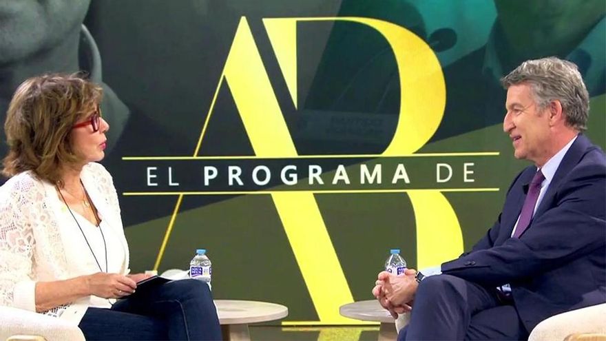 Ana Rosa Quintana abre con entrevista a Feijóo la nueva temporada de 'El programa de AR' en Telecinco