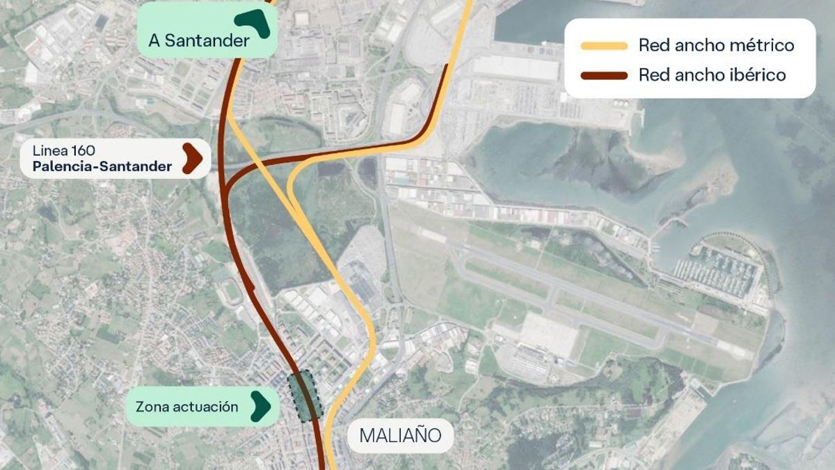 El Gobierno autoriza la firma del convenio para cubrir la vía del ferrocarril en Maliaño por 14 millones de euros