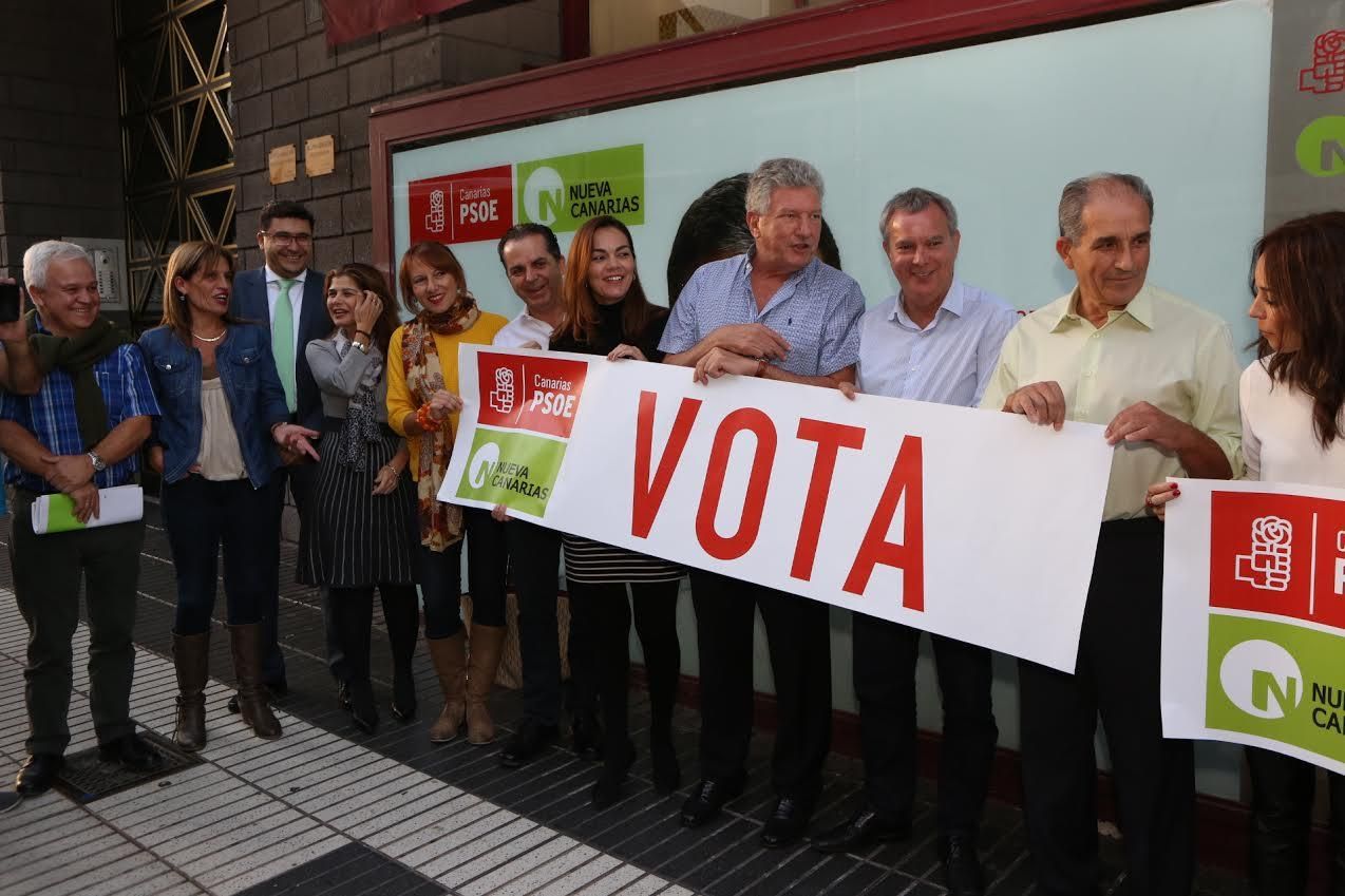 Acto de arranque de campaña de la coalición PSOE-NC.