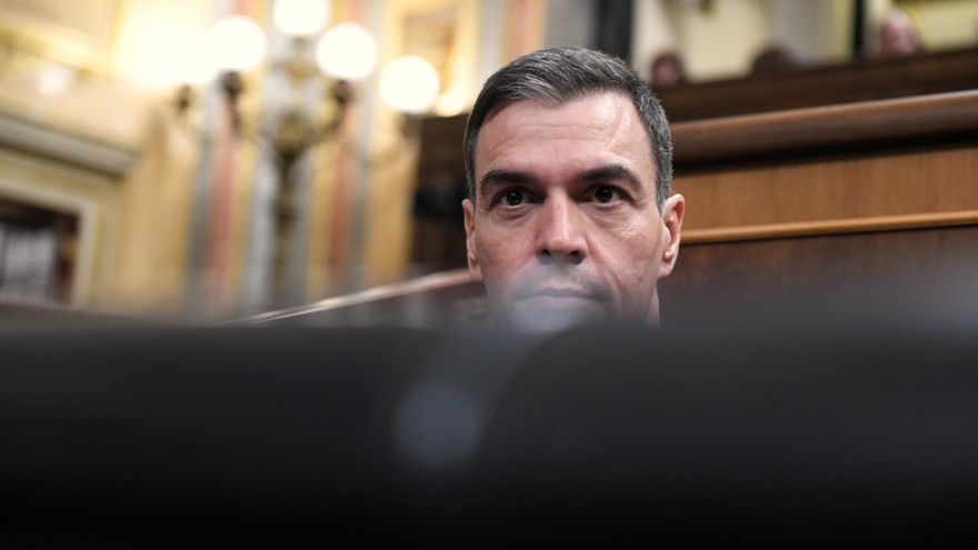 El presidente del Gobierno, Pedro Sánchez, durante una sesión plenaria