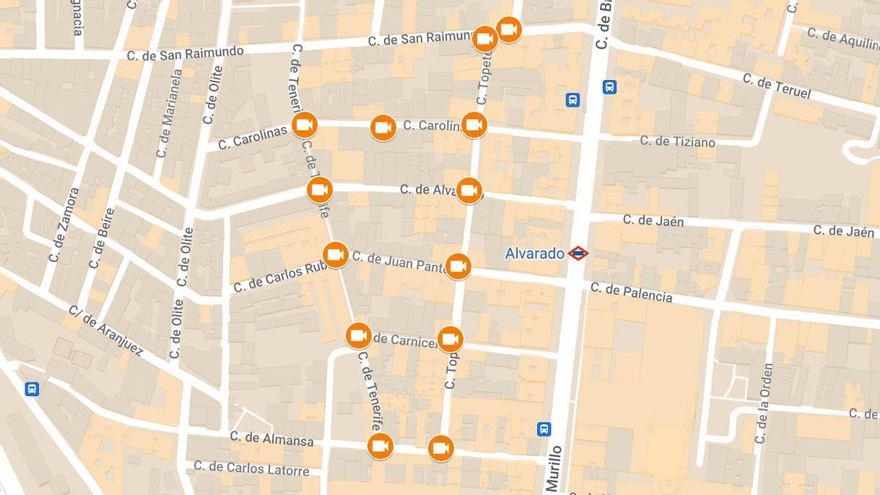 Un joven apuñalado en una pierna en Topete, la calle de Tetuán plagada de cámaras de vigilancia municipales