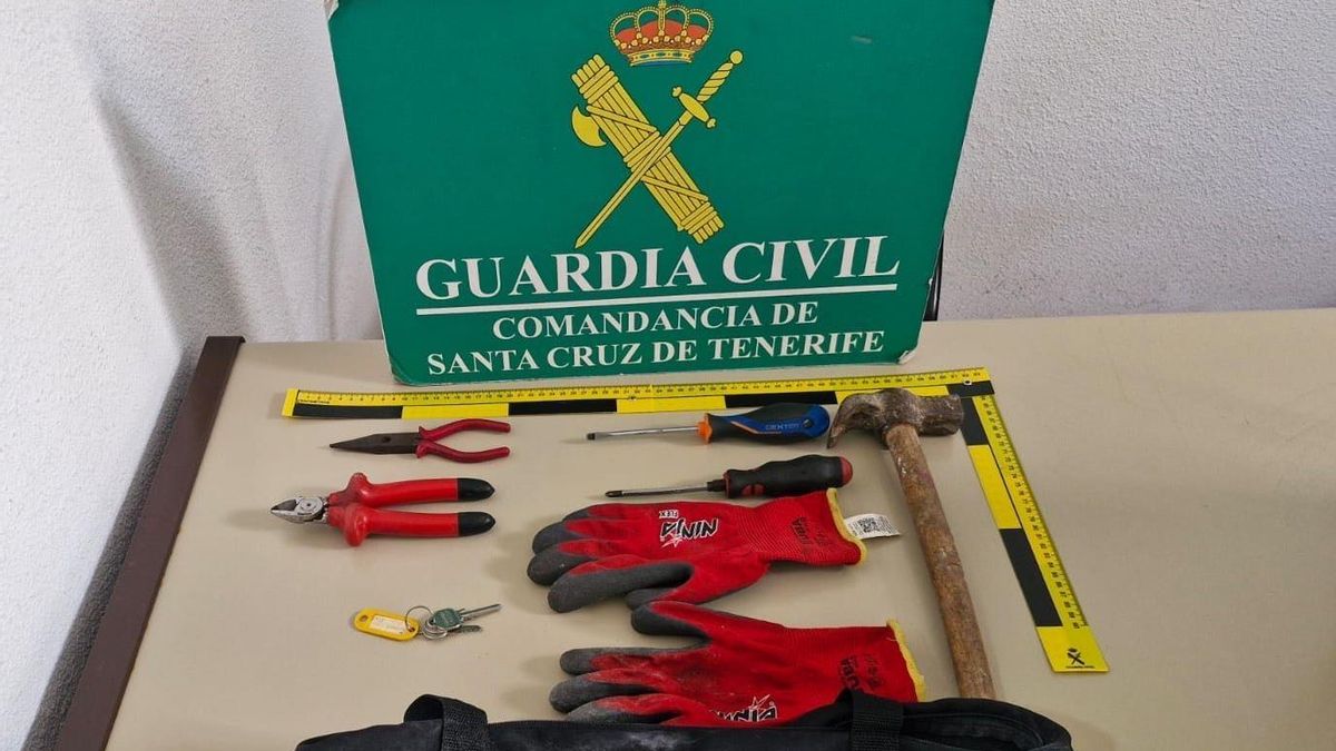 Sorprendido por la Guardia Civil mientras robaba en el interior de un guachinche en Tenerife