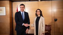 Inés Arrimadas y Pedro Sánchez en una reunión mantenida antes de la pandemia