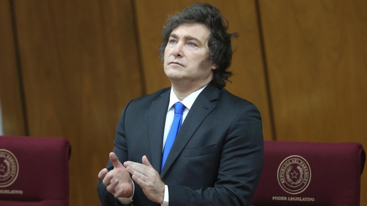 Javier Milei en el Congreso de Paraguay.