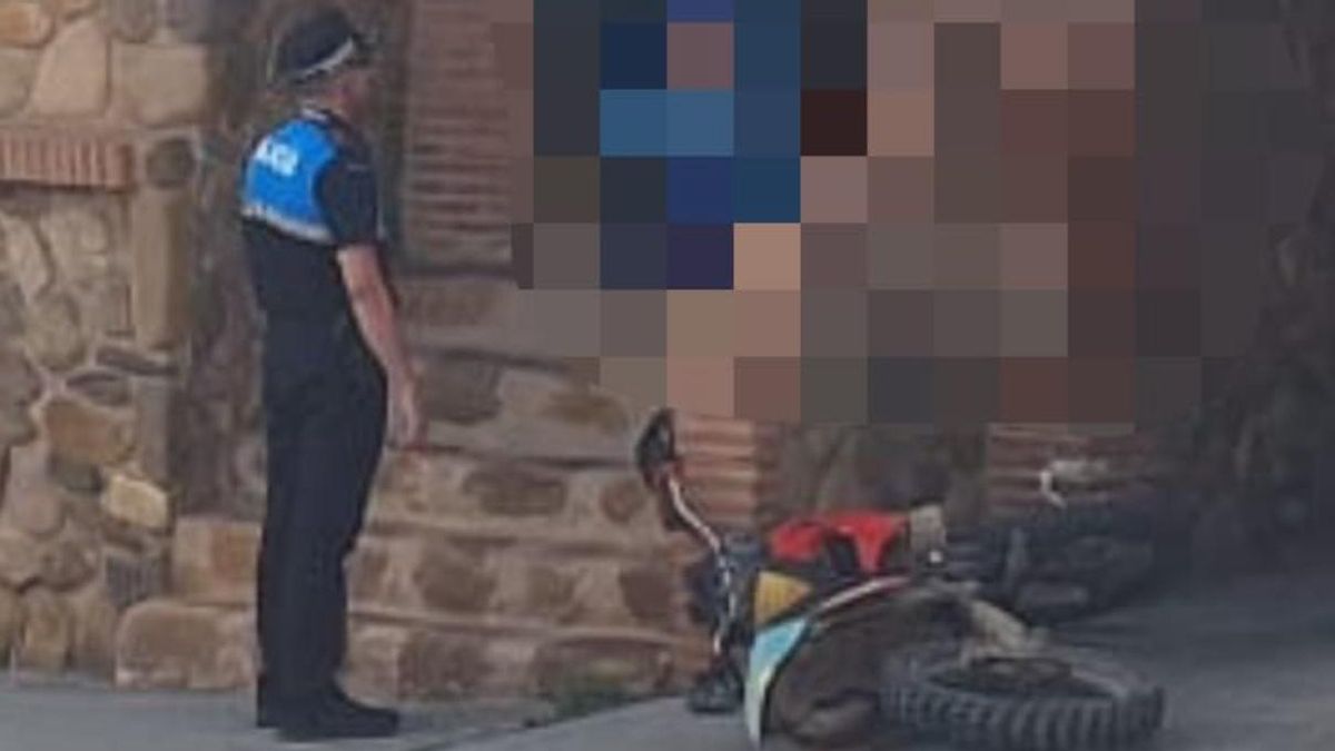 Lugar donde se accidentó el motorista y fue detenido por la Policía Local de San Andrés.