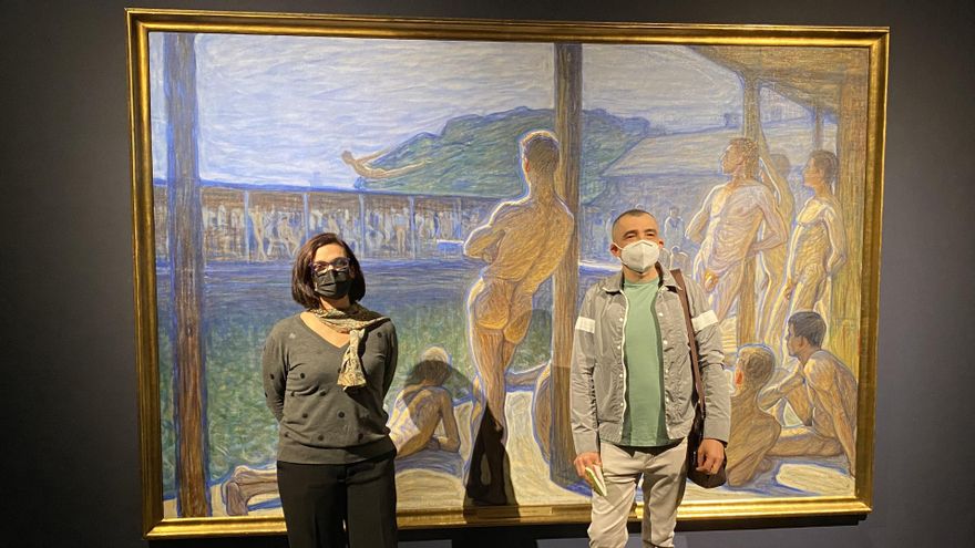 La directora Nuria Enguita i el comissari Juan Vicente Aliaga.