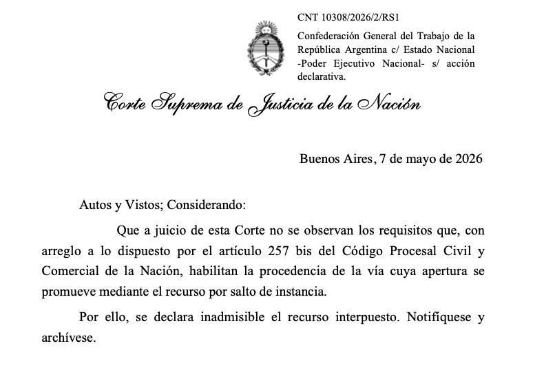El fallo de la Corte Suprema.