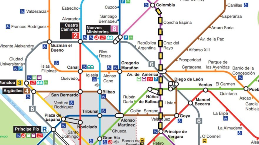 La línea 9 de Metro de Madrid cerrará a partir del 5 de agosto su tramo central