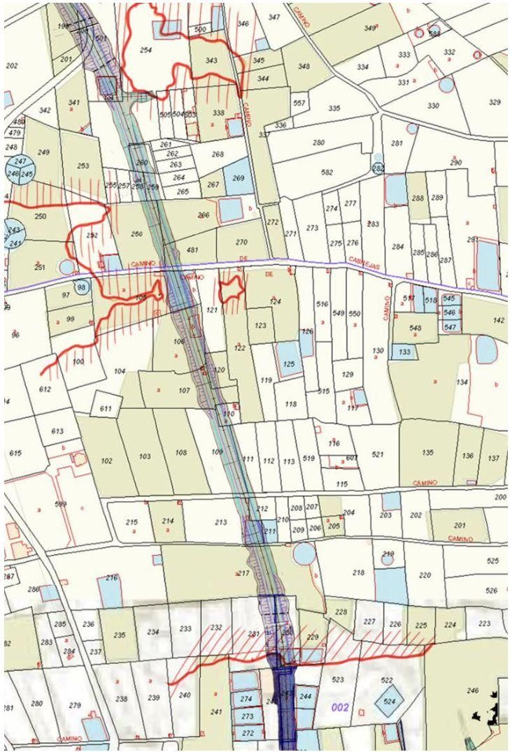 Extracto del parcelario afectado.